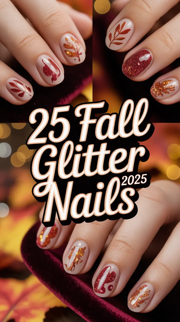 Fall Glitter Nails 2025: Sparkling Designs, Almond Shapes & Acrylic Art for the Season