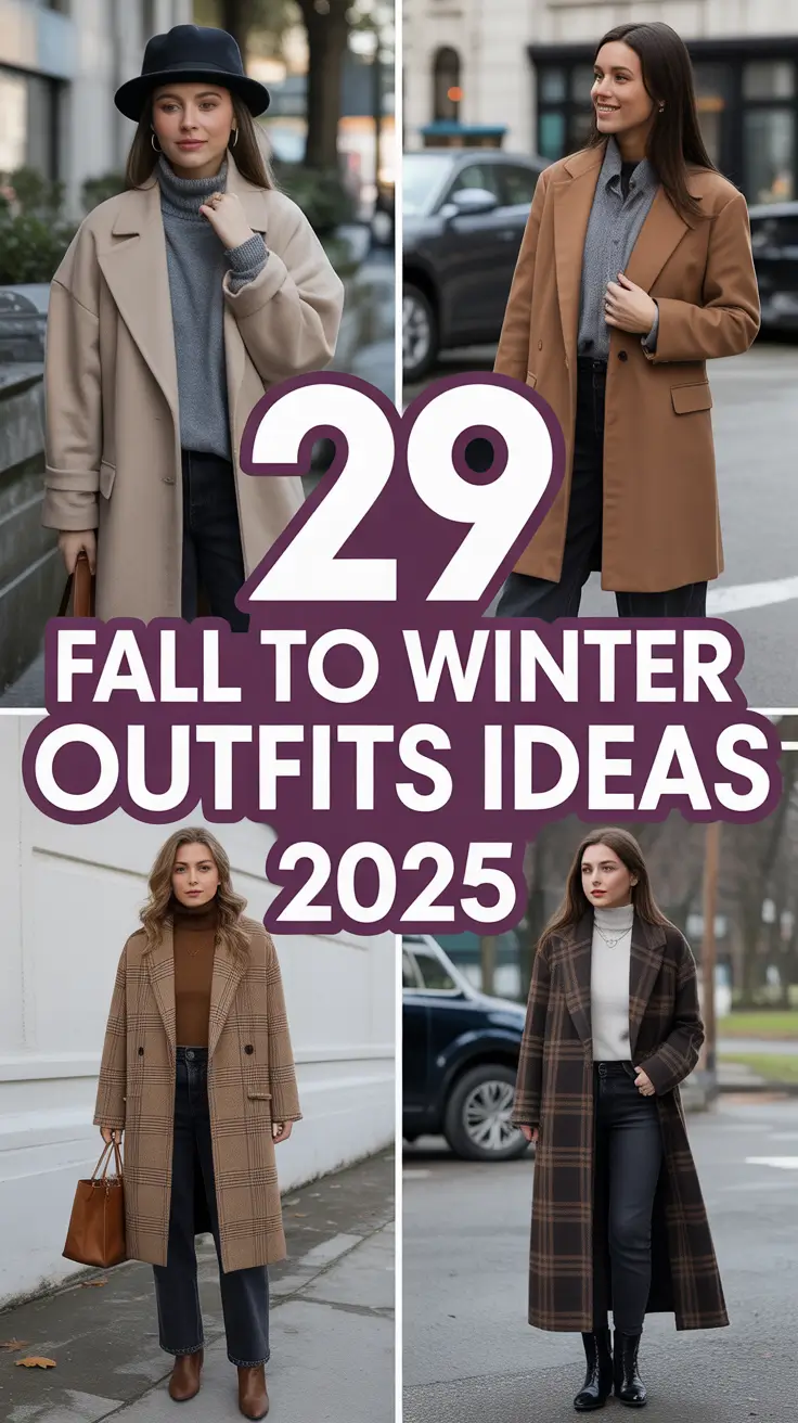 Fall to Winter Outfits Ideas 2025 That Are Cozy, Chic, and Totally Wearable