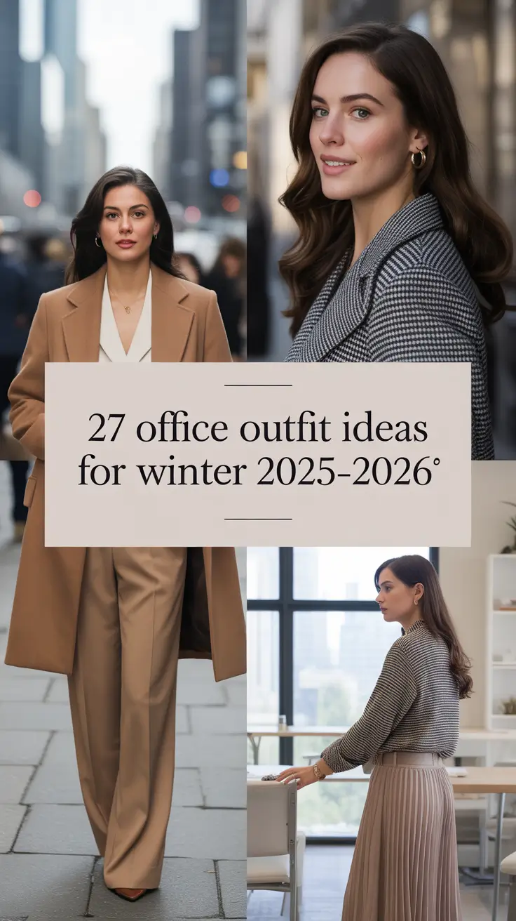 Office Outfit Ideas for Winter 2025–2026: Elegant, Warm & Effortlessly Chic Looks