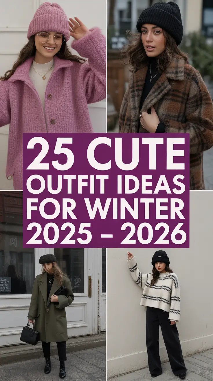 Cute Outfit Ideas for Winter 2025 - 2026: Aesthetic, Cozy & On-Trend Looks for Cold Days