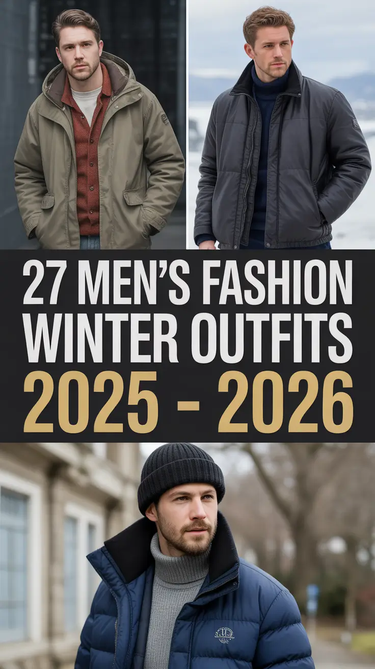 Men’s Fashion Winter Outfits 2025 - 2026: Stylish Looks for Cold Weather Snow Aesthetic