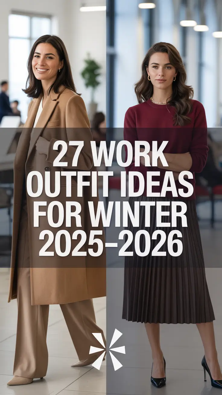 Work Outfit Ideas for Winter 2025–2026: Chic & Cozy Looks for Women