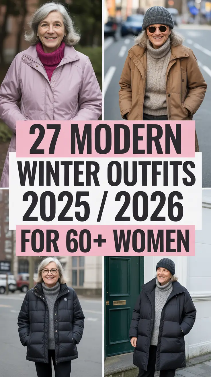 Modern Winter Outfits 2025 / 2026 for 60+ Women: Stylish & Classy Ideas