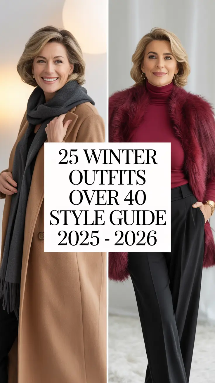 Winter Outfits Over 40 Style Guide 2025-2026 – Classy, Comfy & Smart Casual Looks