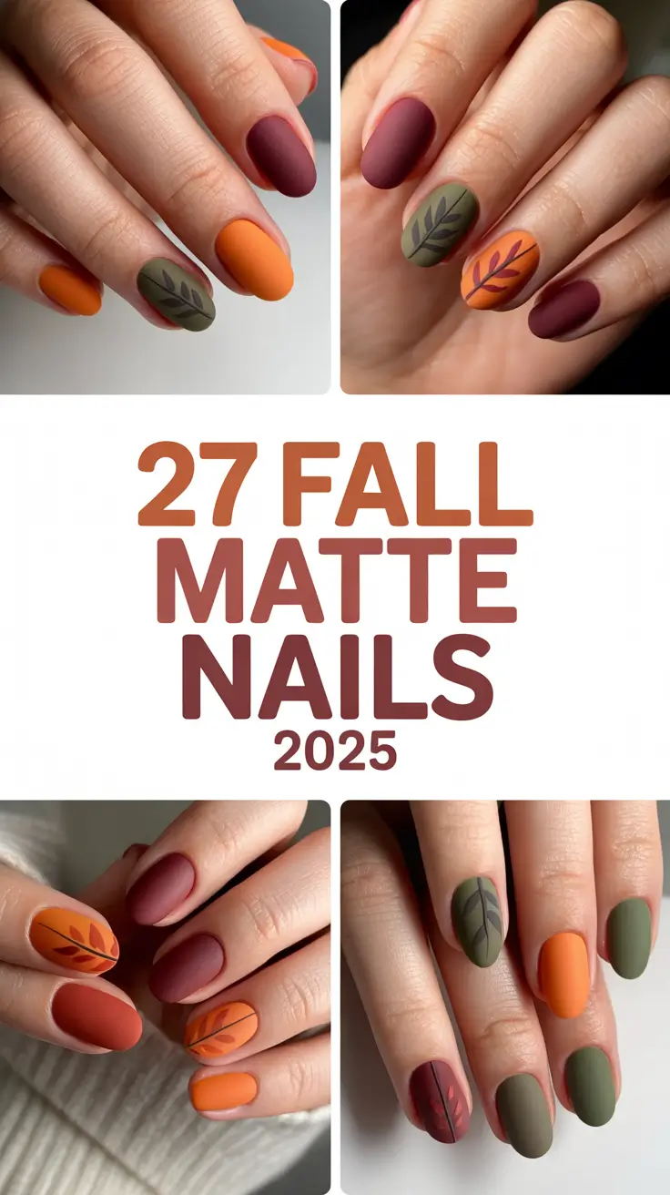 Fall Matte Nails 2025: Trendy Autumn Designs, Colors, and Inspo