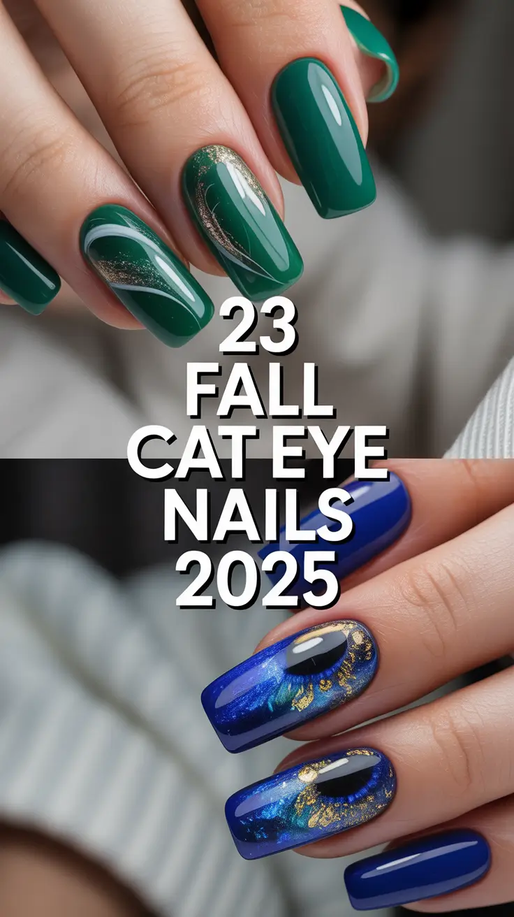 Trendy Fall Glitter Nails 2025: Fresh Cat Eye Designs and Seasonal Ideas