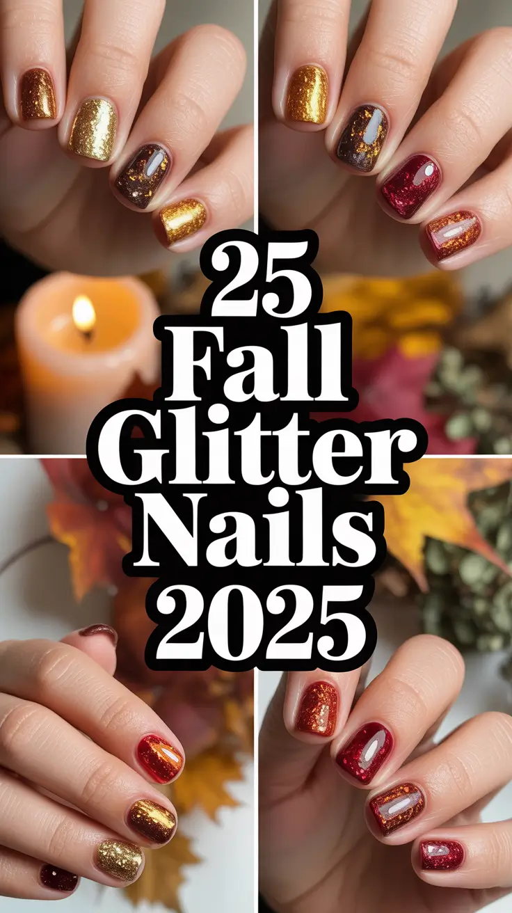 Fall Glitter Nails 2025: Sparkling Designs, Almond Shapes & Acrylic Art for the Season