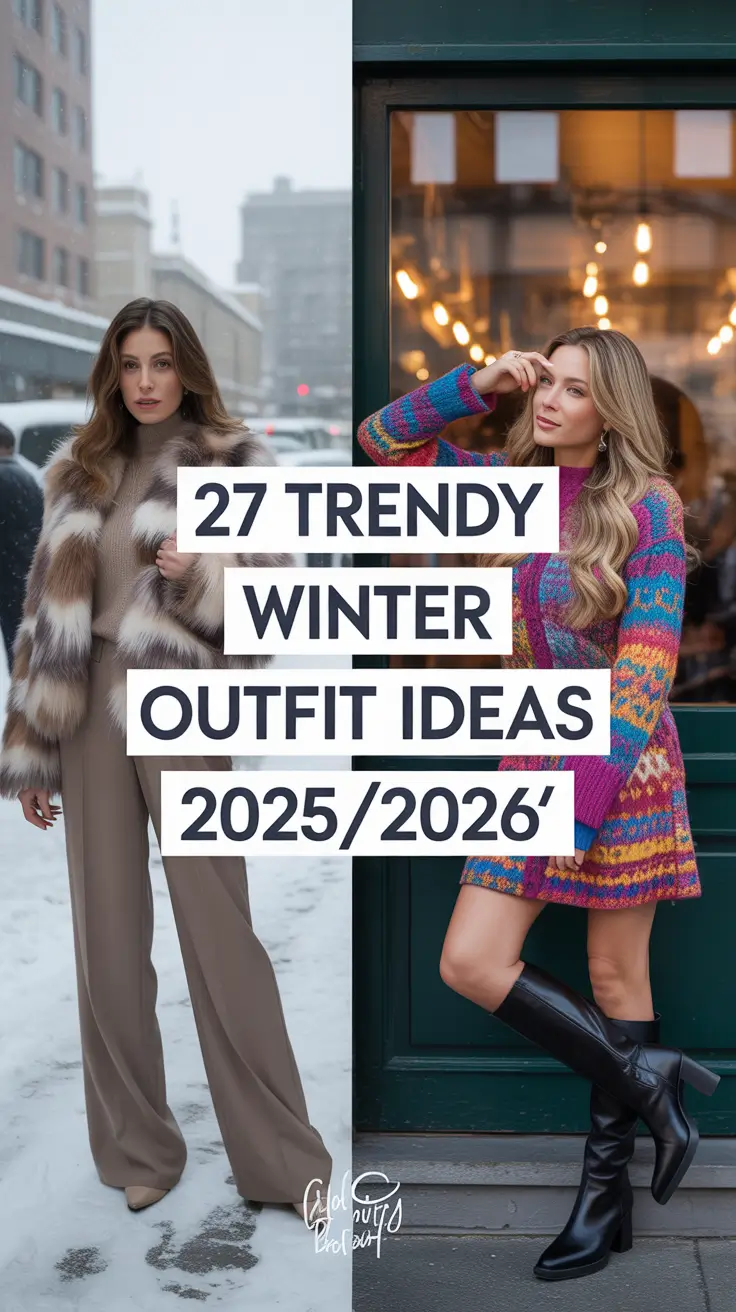 Trendy Winter Outfits Ideas 2025 / 2026: Inspo for Every Style, From Coquette to Scandinavian Cool