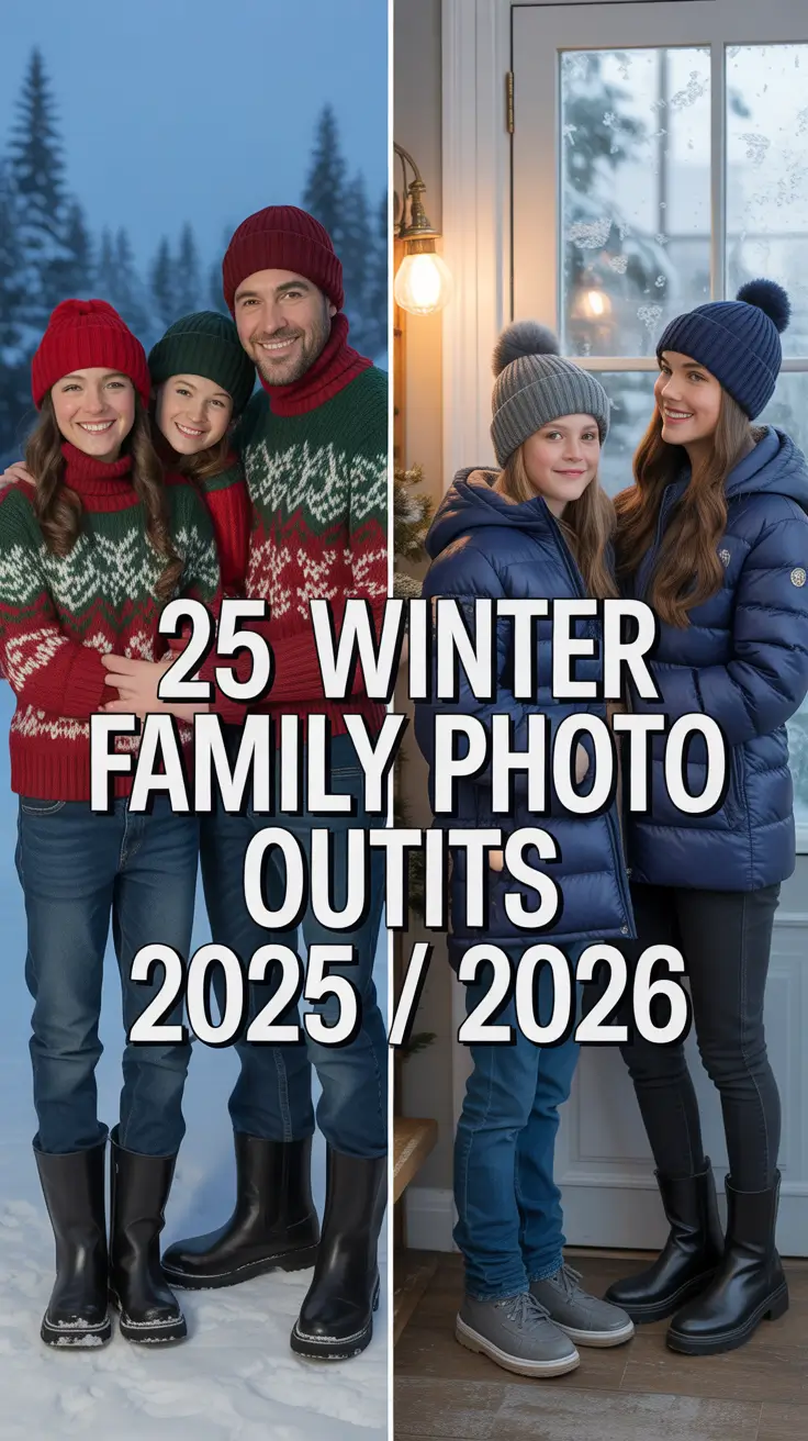 Best Winter Family Photo Outfits 2025-2026: Cozy, Stylish & Neutral Looks for Outdoor and Indoor Sessions