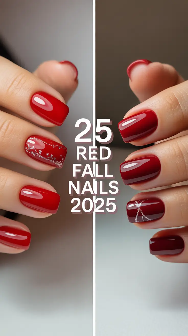 Red Fall Nails 2025: Chic Ideas in Cherry, Dark, and Short Square Designs