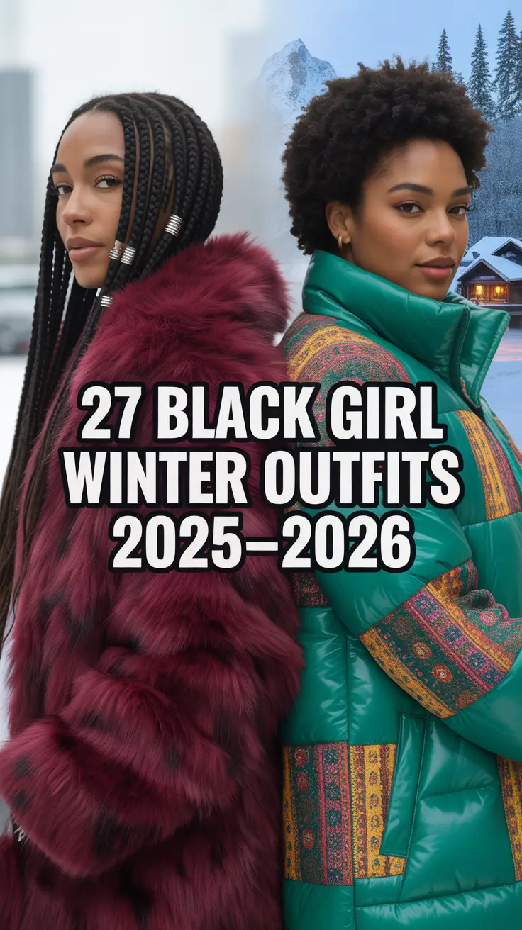 Black Girl Winter Outfits 2025–2026: Street Style, Layers & Cold-Weather Elegance