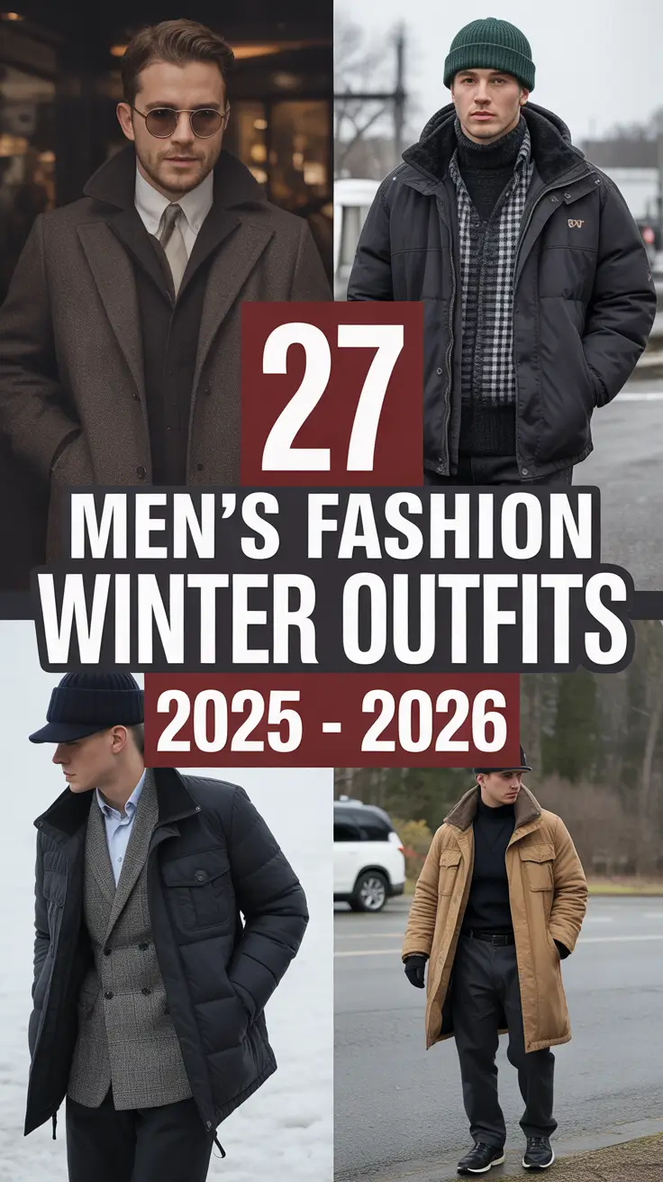 Men’s Fashion Winter Outfits 2025 - 2026: Stylish Looks for Cold Weather Snow Aesthetic