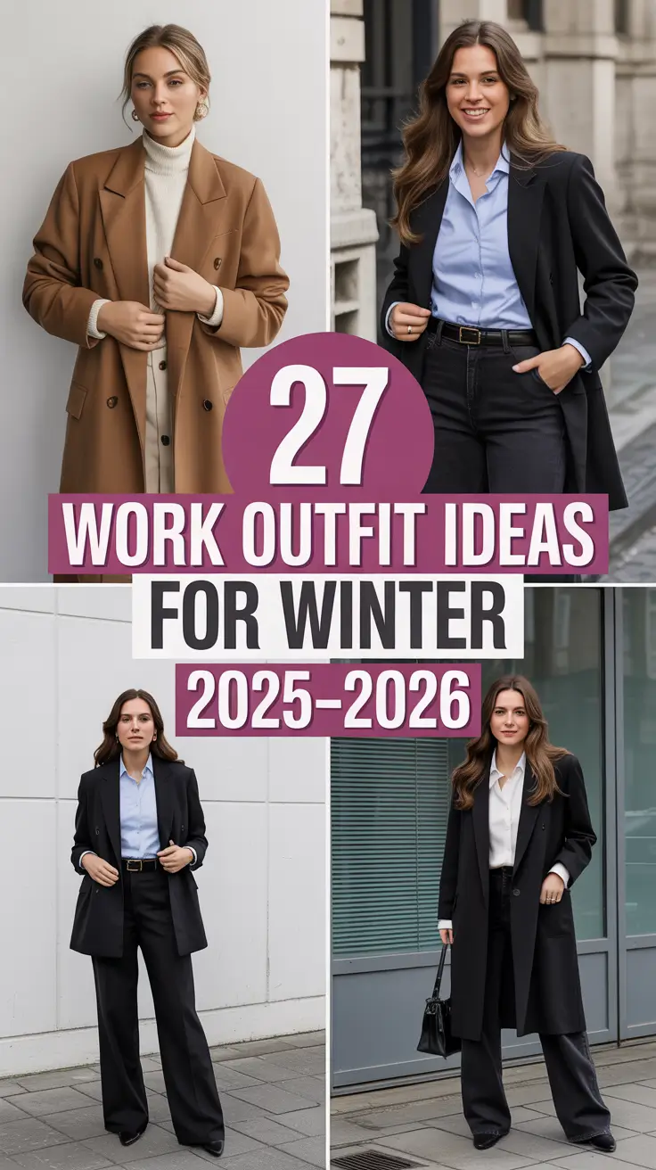 Work Outfit Ideas for Winter 2025–2026: Chic & Cozy Looks for Women