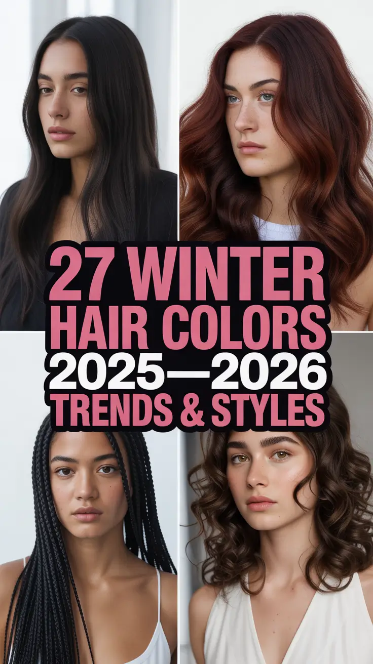 Winter Hair Colors 2025–2026 Trends & Styles: Bright & Cool Ideas for Every Season