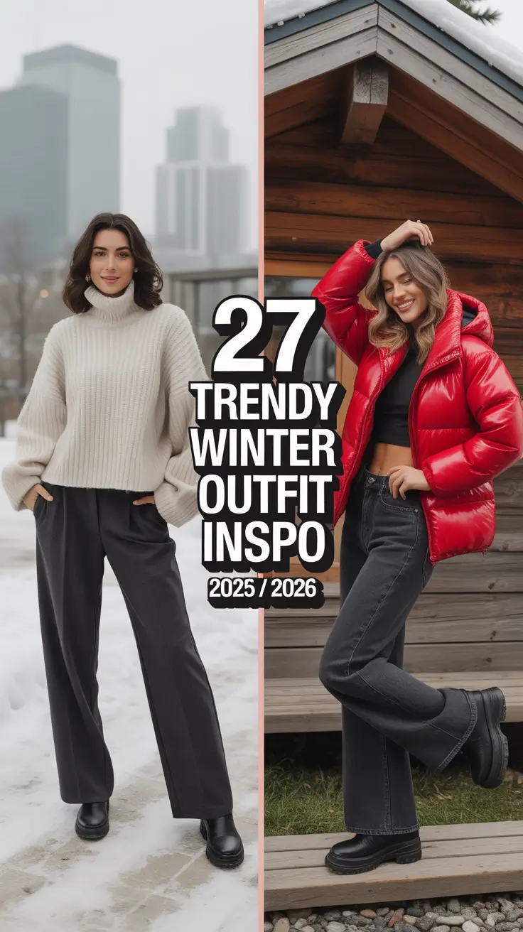 Trendy Winter Outfit Inspo 2025/2026: Casual Chic, Street Style & Cold-Weather Fashion