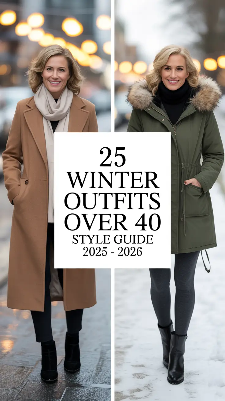 Winter Outfits Over 40 Style Guide 2025-2026 – Classy, Comfy & Smart Casual Looks