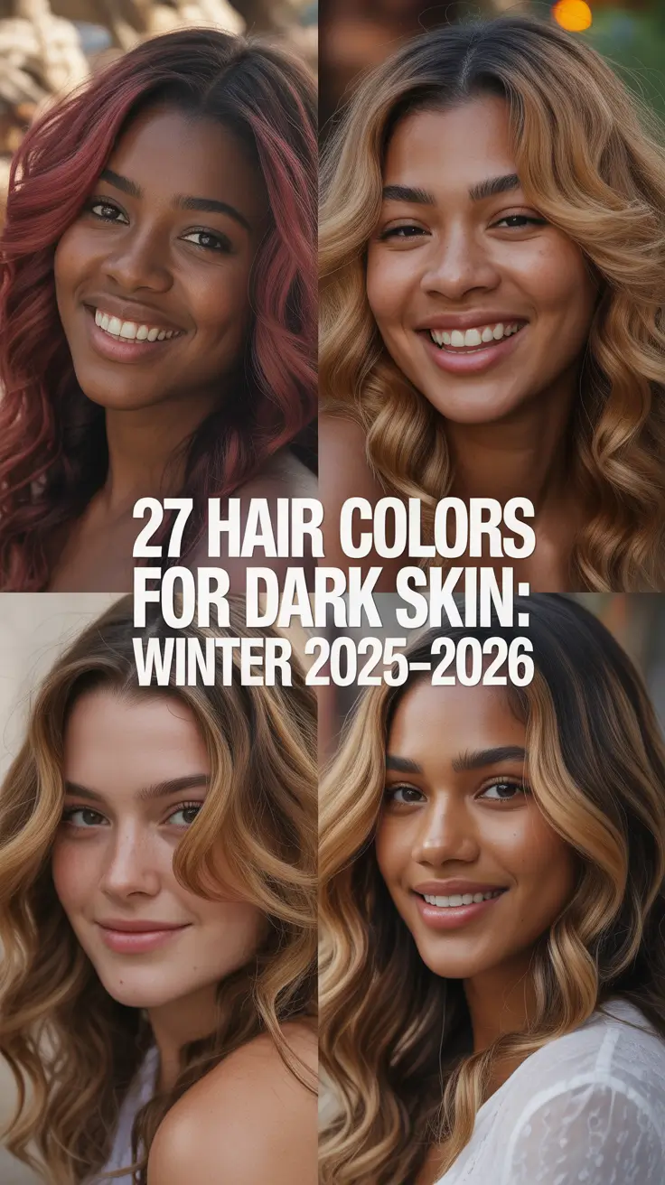 Hair Colors for Dark Skin: Winter 2025–2026 – Bold & Beautiful Ideas for Women