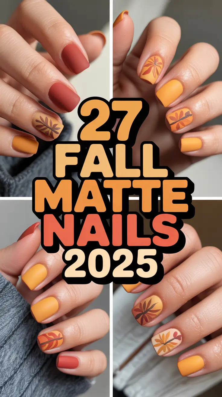 Fall Matte Nails 2025: Trendy Autumn Designs, Colors, and Inspo