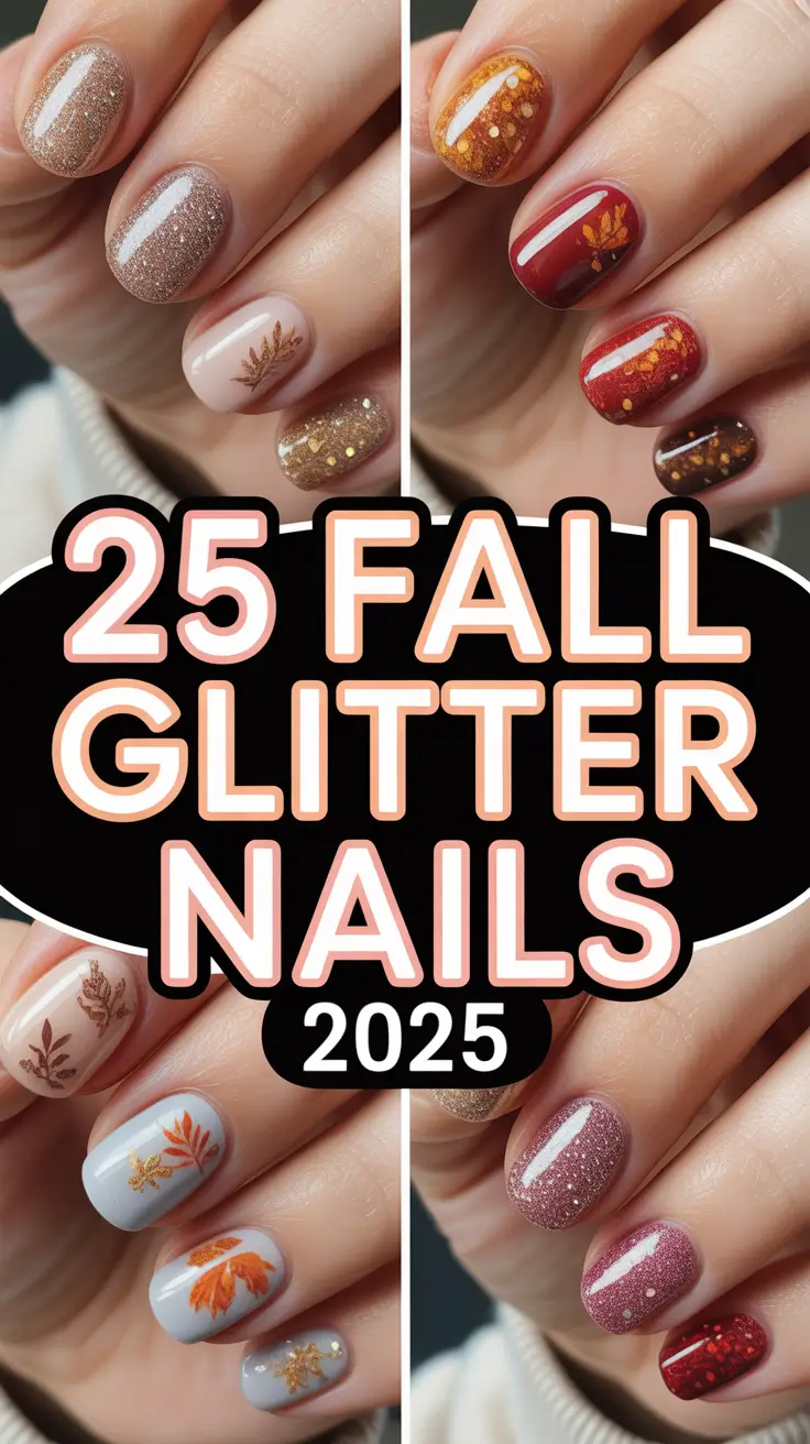 Fall Glitter Nails 2025: Sparkling Designs, Almond Shapes & Acrylic Art for the Season