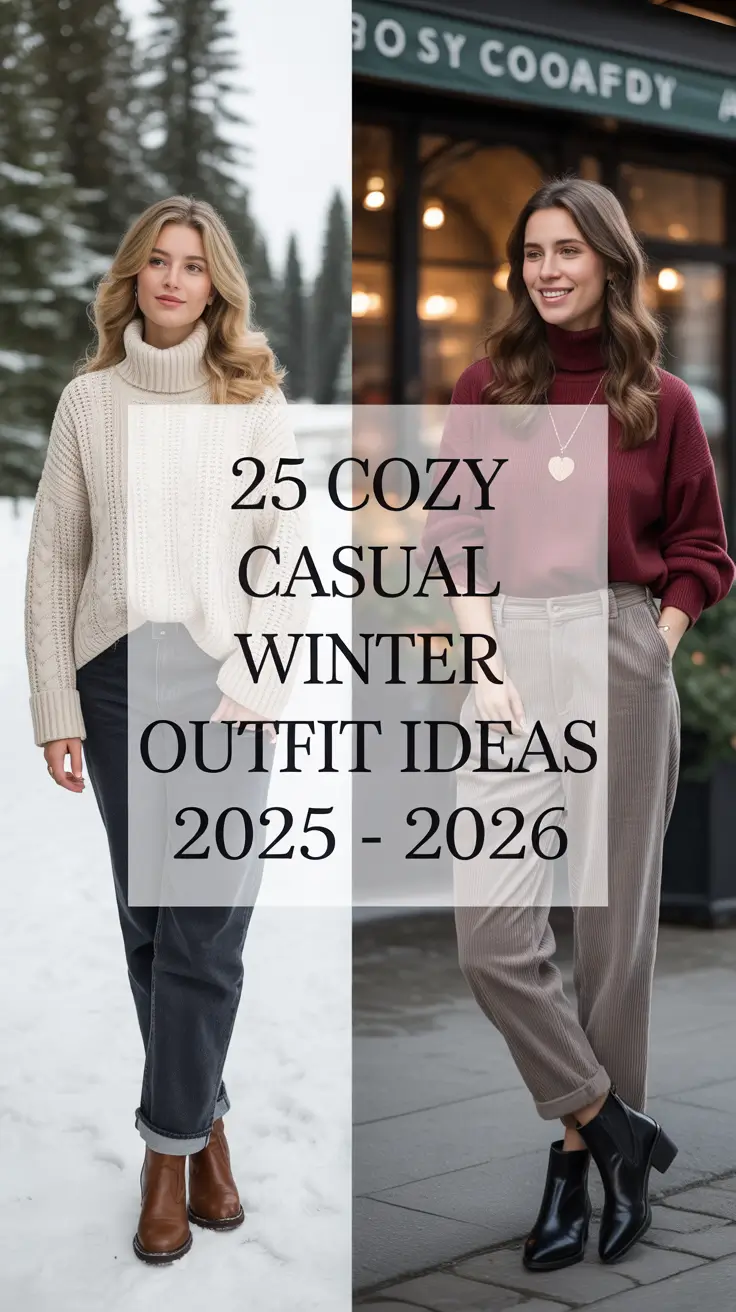 Cozy Casual Winter Outfit Ideas 2025 - 2026 to Keep You Warm, Stylish, and Effortless