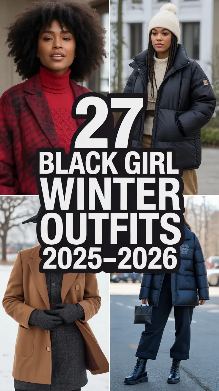 Black Girl Winter Outfits 2025–2026: Street Style, Layers & Cold-Weather Elegance