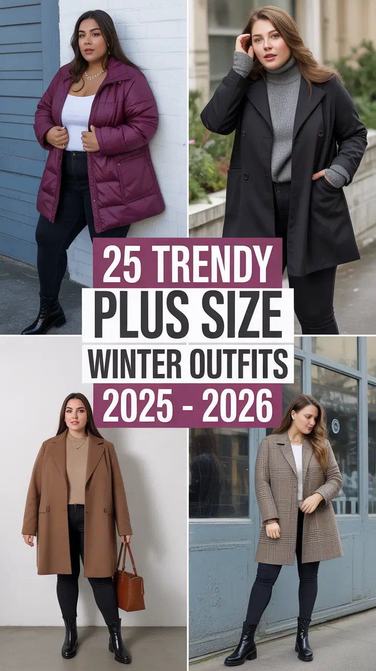 Trendy Plus Size Winter Outfits 2025 – 2026: Cold Weather Looks You’ll Actually Want to Wear