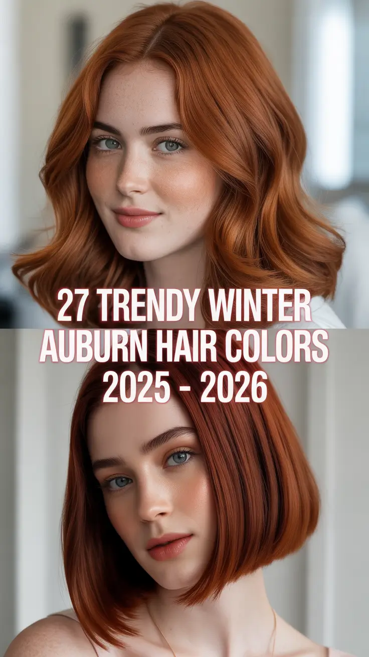 Trendy Winter Auburn Hair Colors 2025-2026: Chic Ideas for Brunettes and Redheads