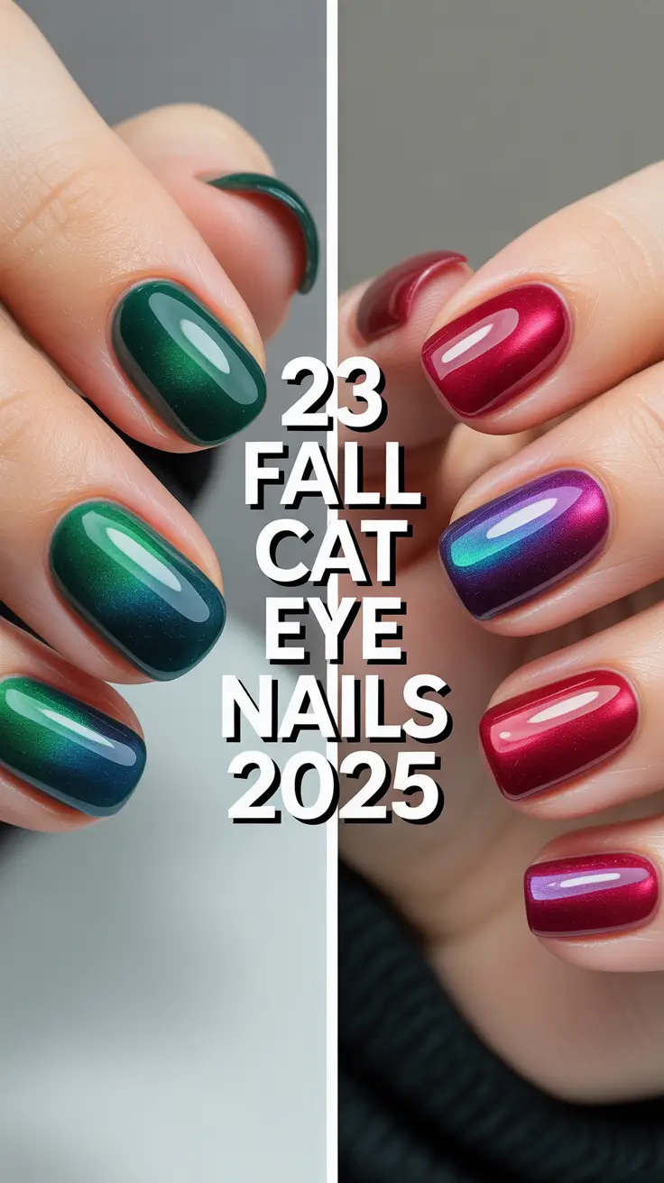 Trendy Fall Glitter Nails 2025: Fresh Cat Eye Designs and Seasonal Ideas