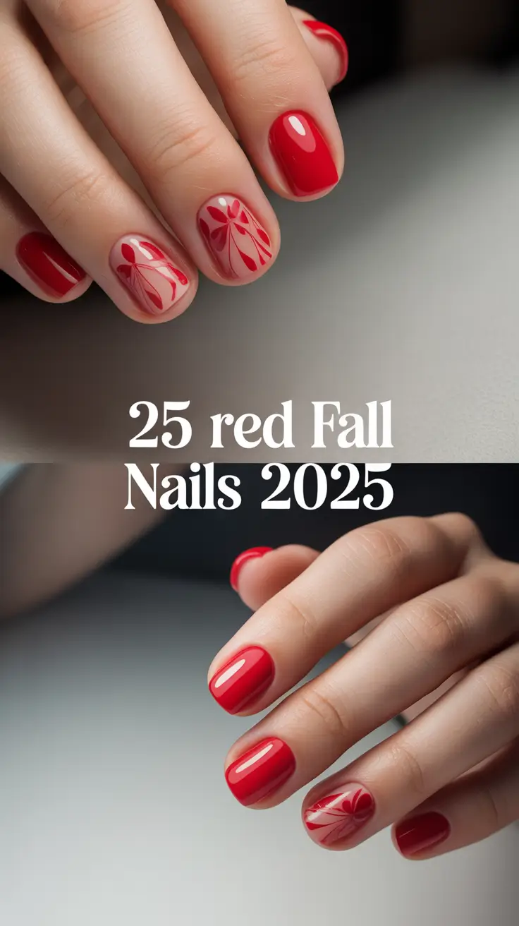 Red Fall Nails 2025: Chic Ideas in Cherry, Dark, and Short Square Designs