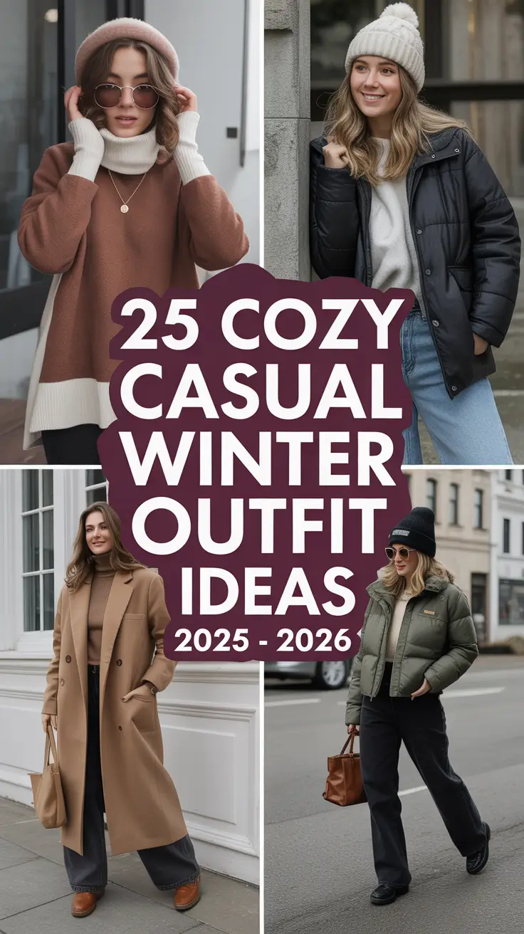 Cozy Casual Winter Outfit Ideas 2025 - 2026 to Keep You Warm, Stylish, and Effortless