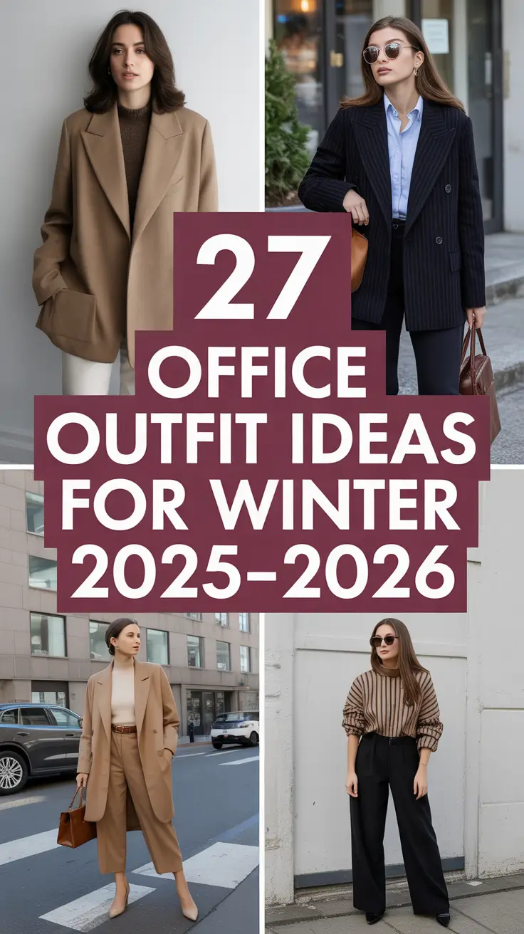 Office Outfit Ideas for Winter 2025–2026: Elegant, Warm & Effortlessly Chic Looks