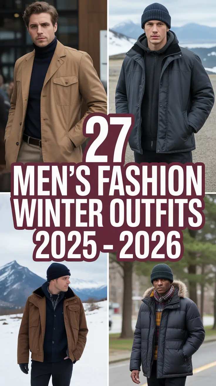 Men’s Fashion Winter Outfits 2025 - 2026: Stylish Looks for Cold Weather Snow Aesthetic