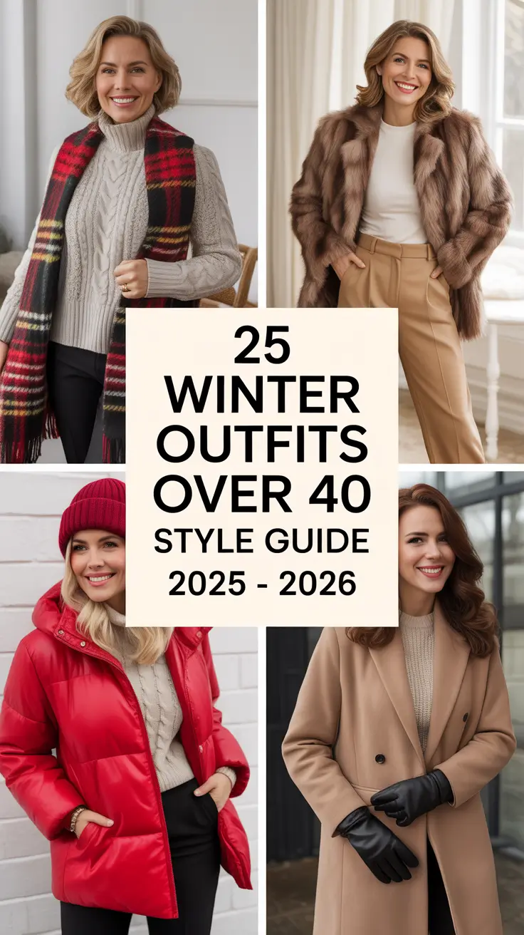 Winter Outfits Over 40 Style Guide 2025-2026 – Classy, Comfy & Smart Casual Looks