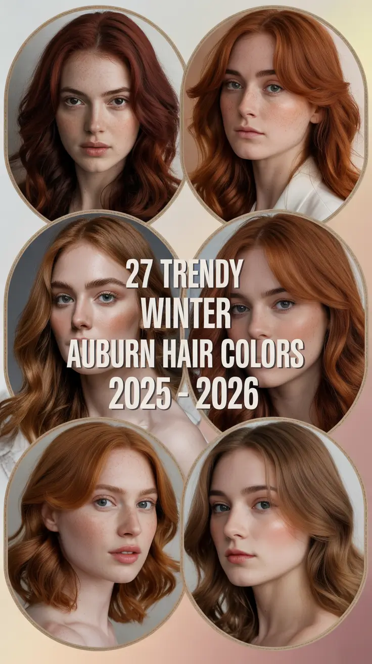 Trendy Winter Auburn Hair Colors 2025-2026: Chic Ideas for Brunettes and Redheads
