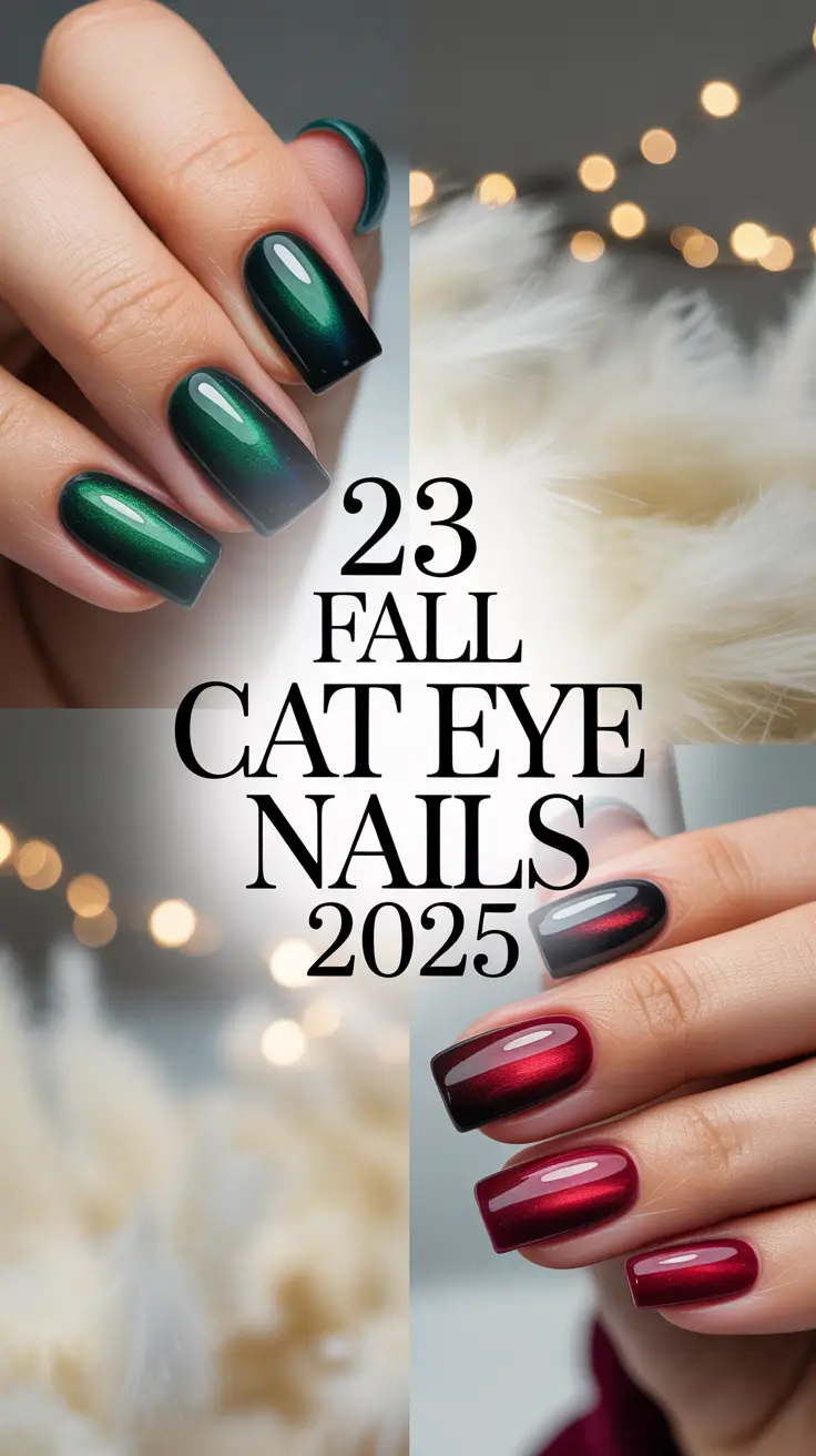 Trendy Fall Glitter Nails 2025: Fresh Cat Eye Designs and Seasonal Ideas