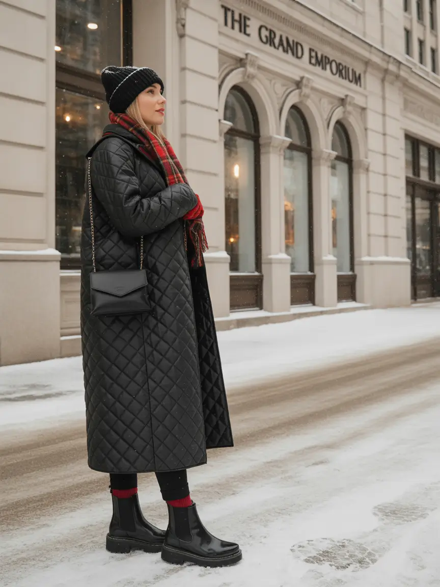 winter outfits 2025-2026 Chic City Practicality with an Edge