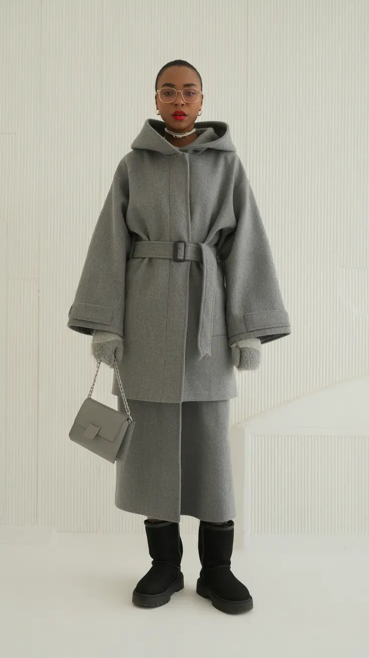 winter outfits blackgirl 2025-2026 Monochrome Confidence