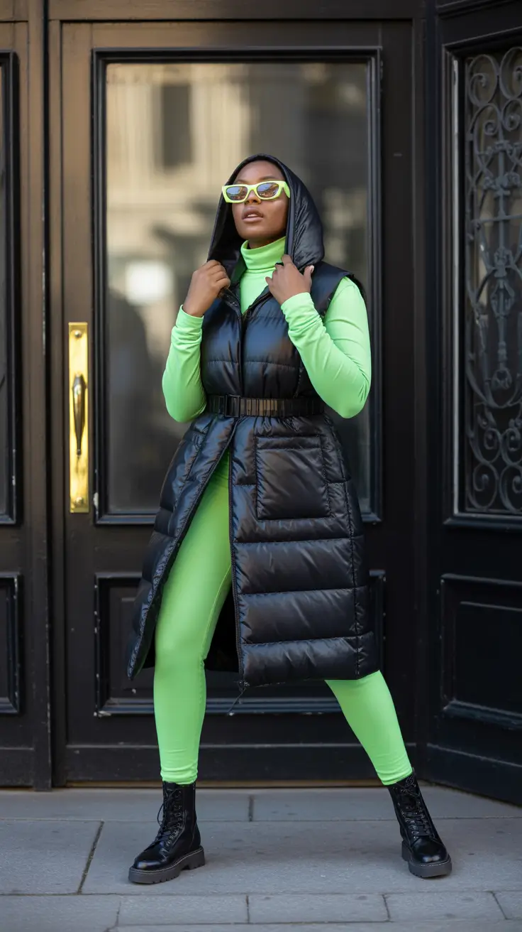 winter outfits blackgirl 2025-2026 Neon for the Bold Ones