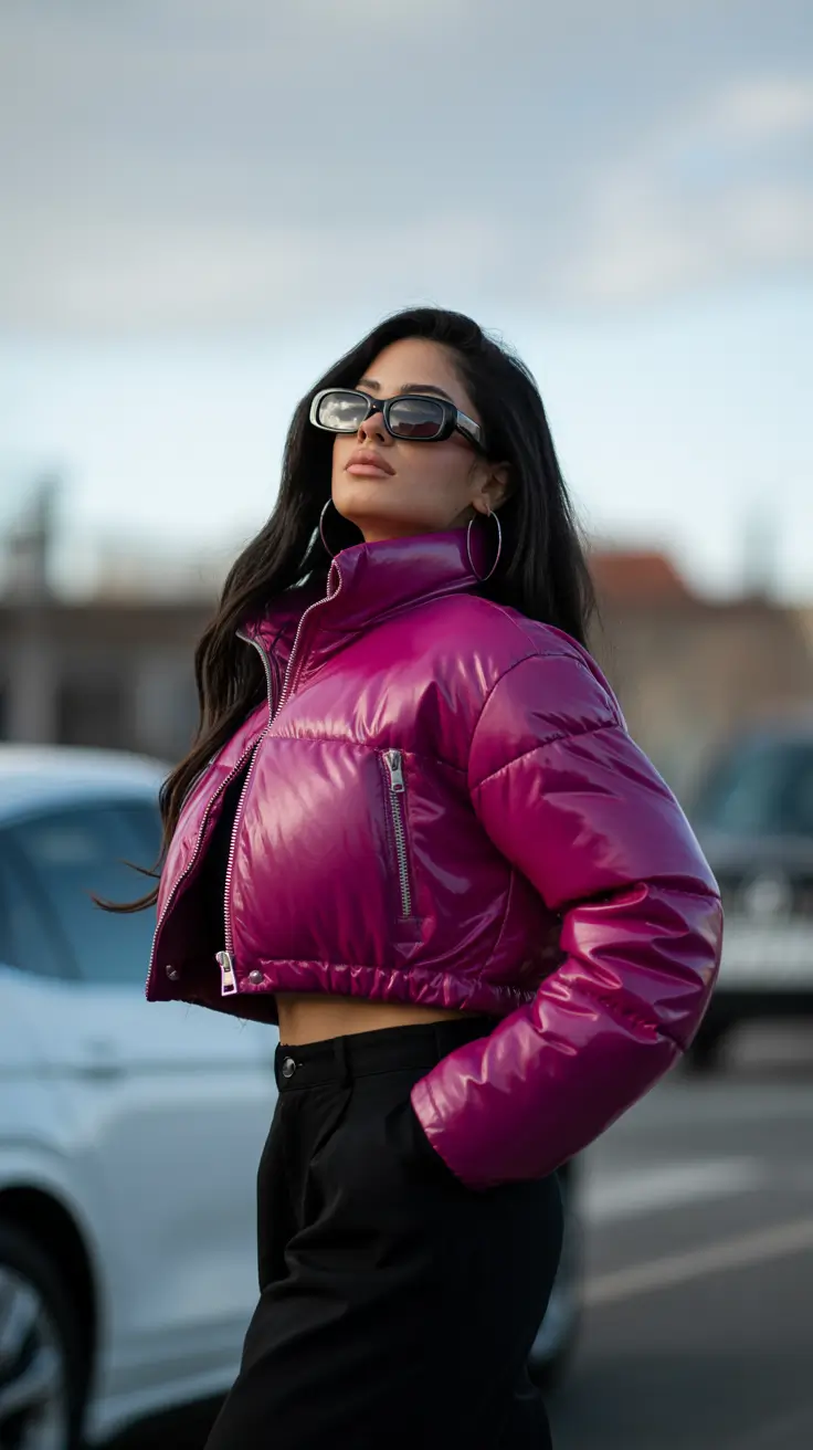 winter capsule wardrobe 2025-2026 Glossy Magenta and Retro Confidence