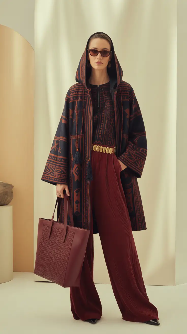 comfy winter outfits 2025-2026 Bohemian Luxe Layers