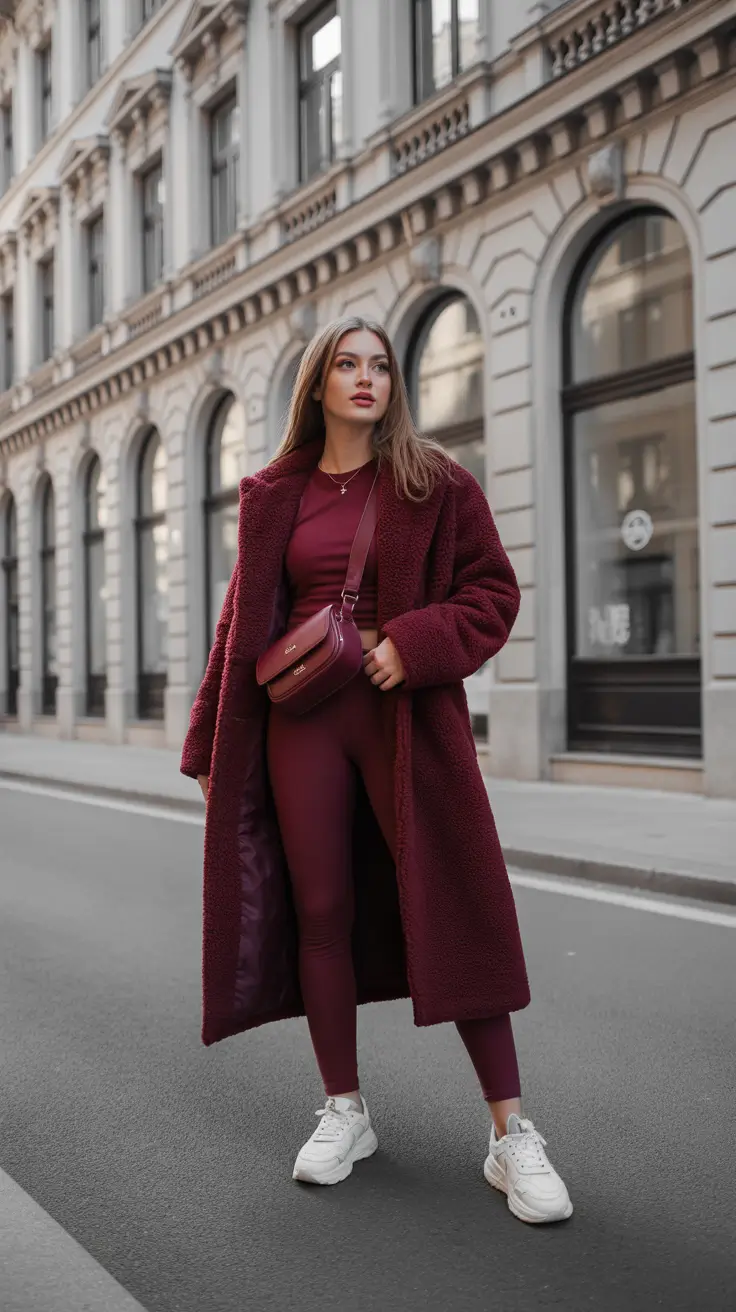 comfy winter outfits 2025-2026 Berry Tones For Bold Winter Days