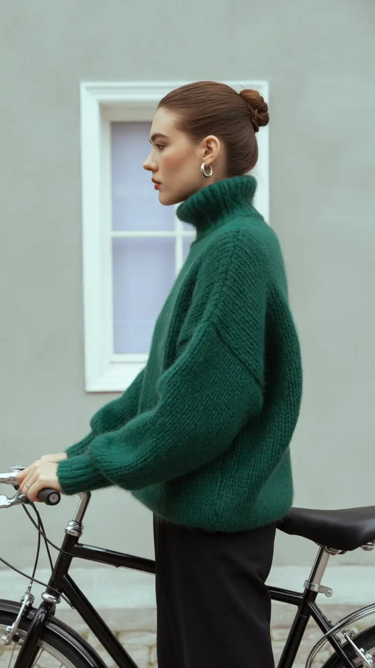 cute winter outfits 2025-2026 Alpine Sophistication in Deep Emerald