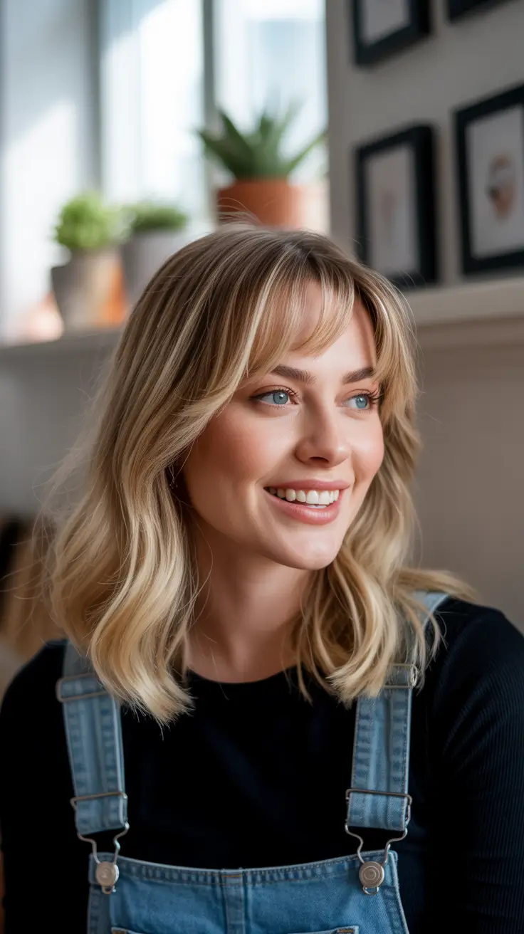 deep winter hair colors 2025-2026 Honey Blonde with Soft Waves