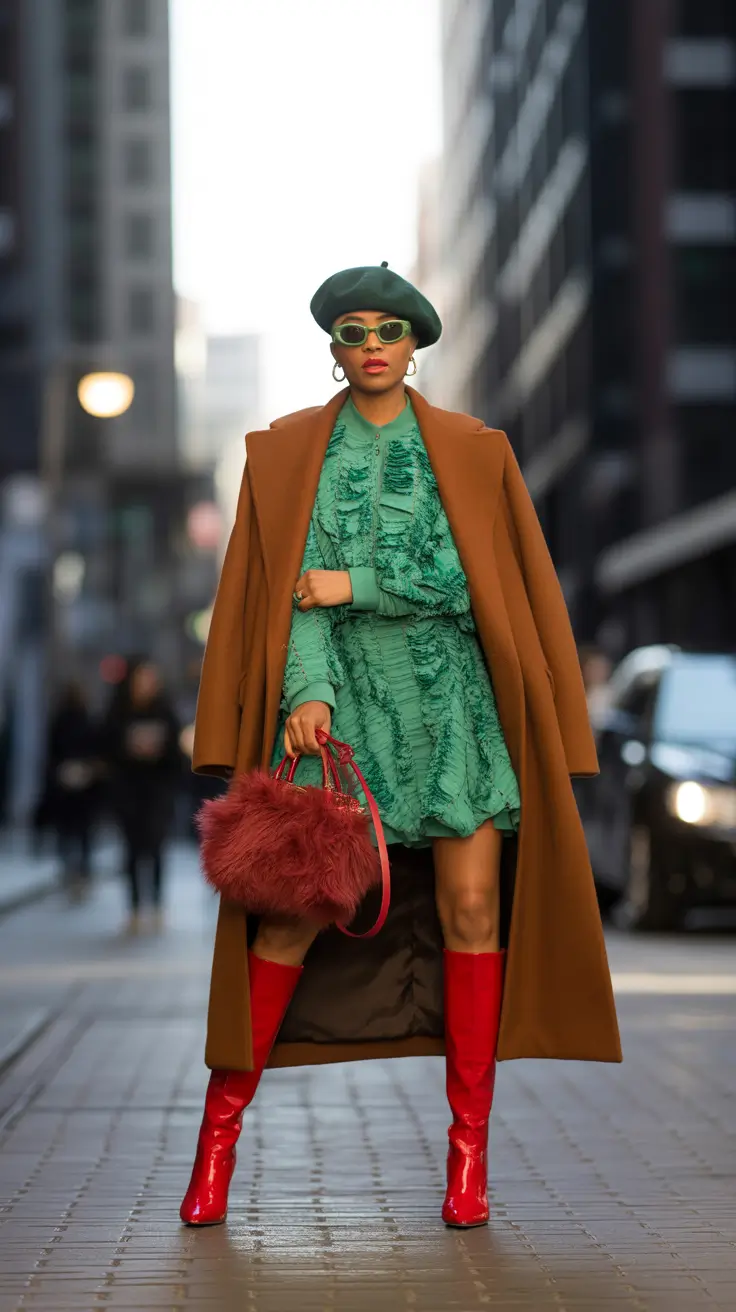 early winter outfits 2025 Modern Classic with Parisian Punch