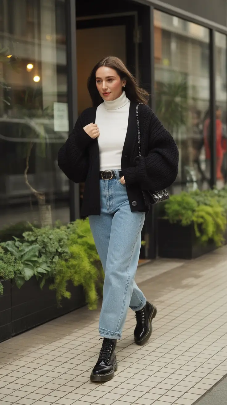 early winter outfits 2025 High-Low Office Chic