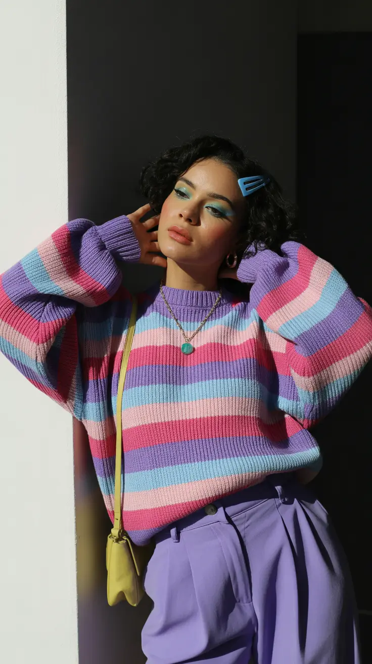early winter outfits 2025 Pastel Play with Power Energy