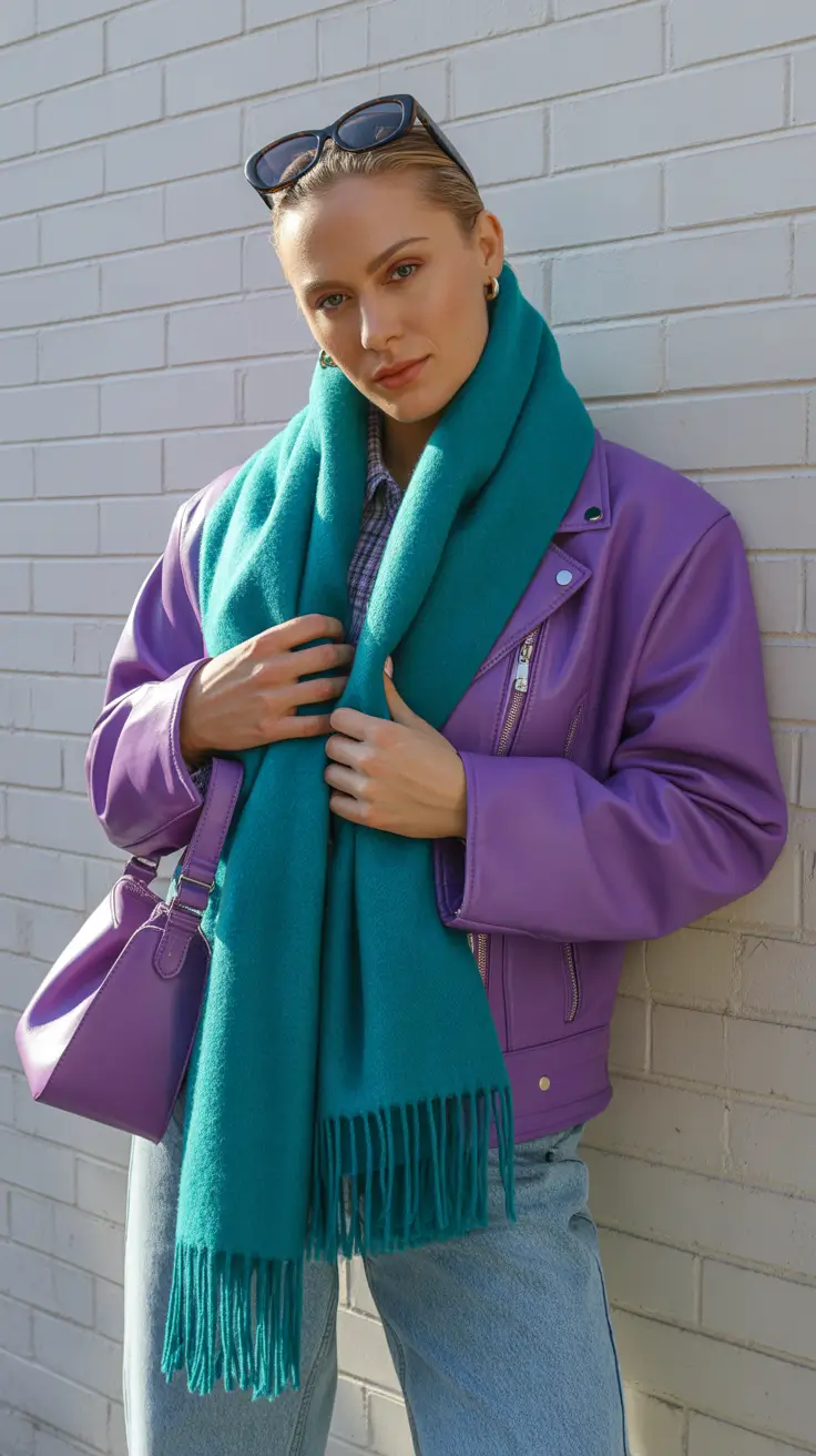 early winter outfits 2025 Color Blocking That Means Business