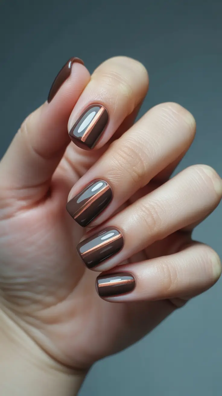 Fall Cat Eye Nails 2025 Chocolate Glow Cat Eye