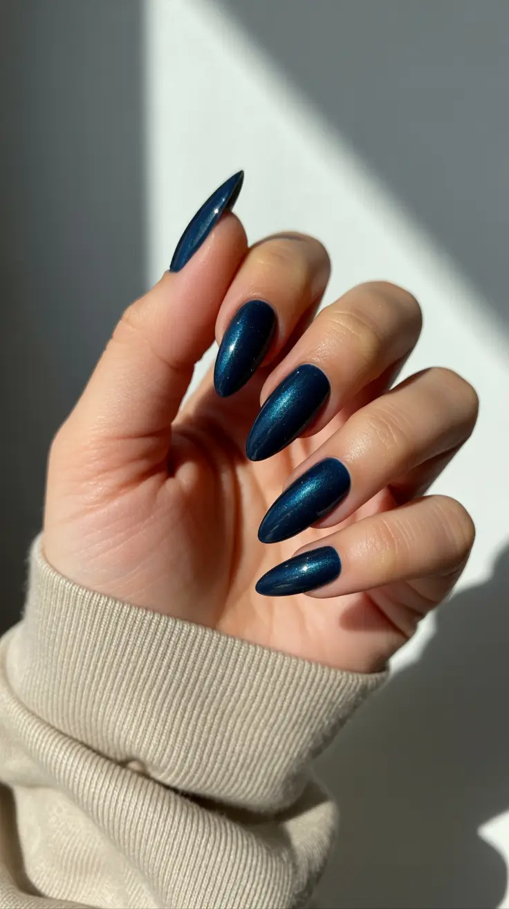 Fall Cat Eye Nails 2025 Deep Ocean Cat Eye