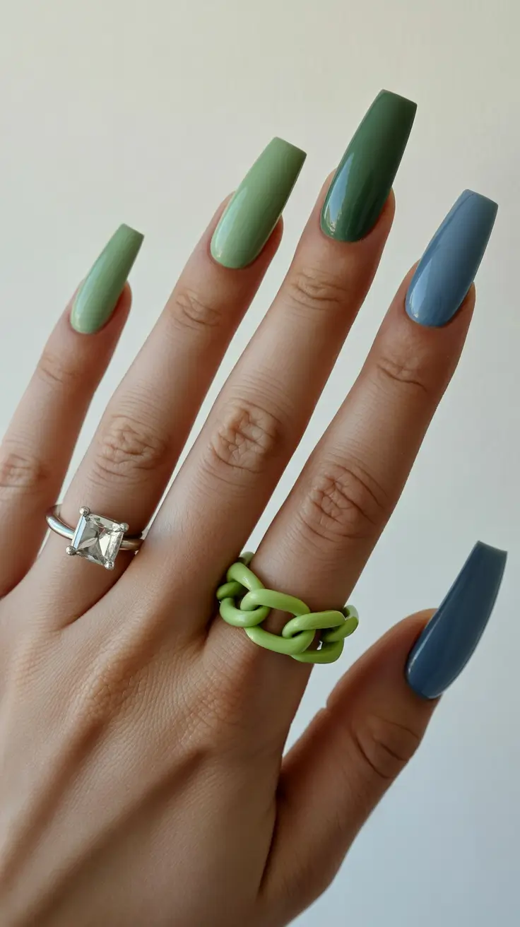 fall colors for nails 2025 Muted Forest Tones With a Twist